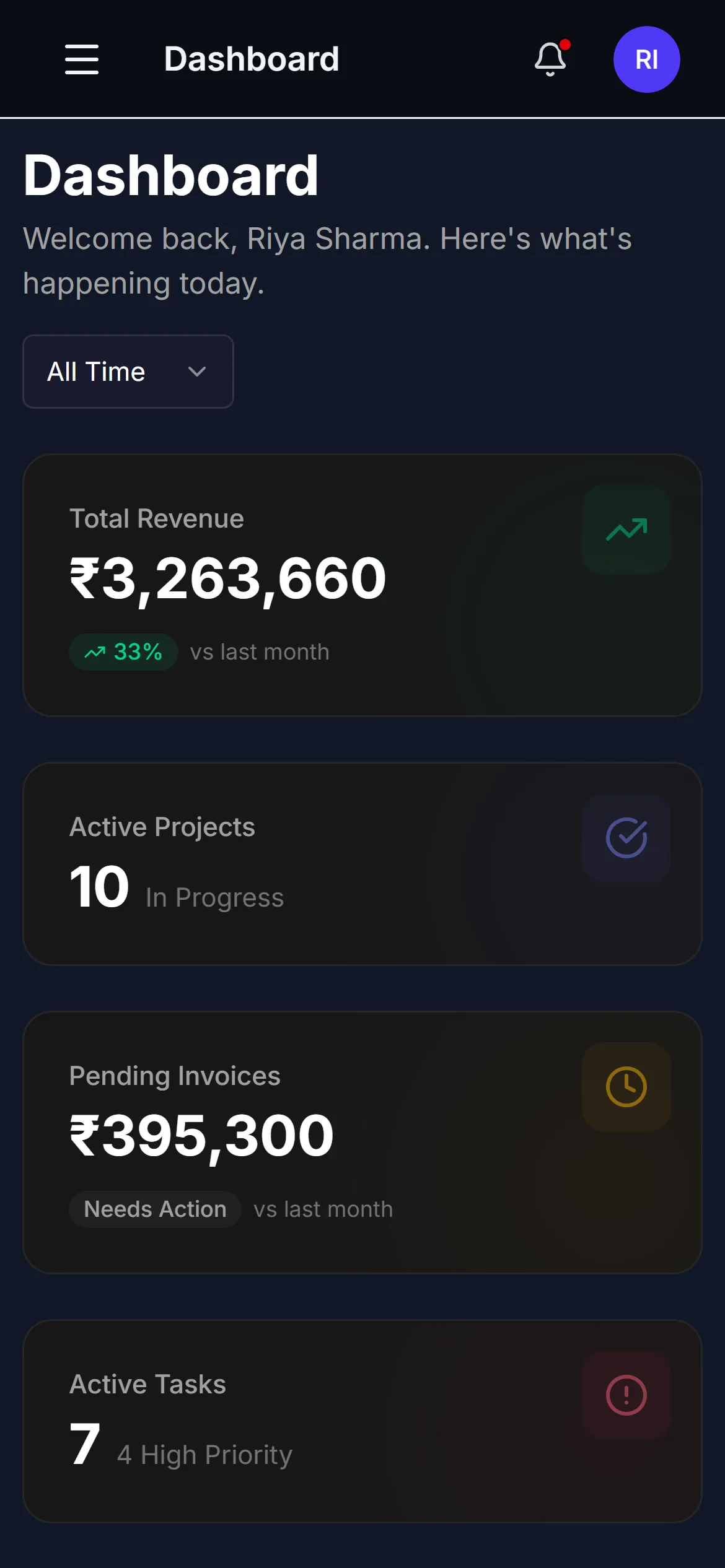 The DODO dashboard on a phone